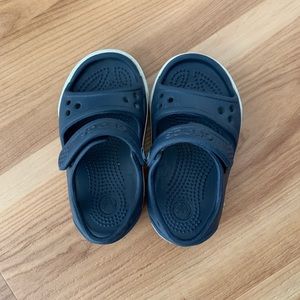 Navy Croc Velcro Sandals SZ 5C